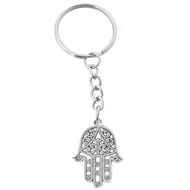 Porte-clés main de Fatma argenté