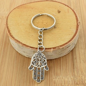 Fatma's hand sleutelhanger, zilver