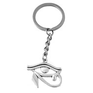 Porte-clés oeil d'Horus Oudjat d'Egypte argenté