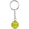 Porte-clés balle de tennis couleur vert et blanc argenté - vue V1