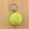 Porte-clés balle de tennis couleur vert et blanc argenté - vue V2