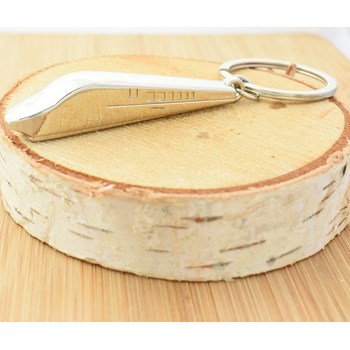 Porte-clés train à grande vitesse moderne argenté