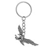 Porte-clés aigle royal oiseau ailes ouvertes argenté - vue V1