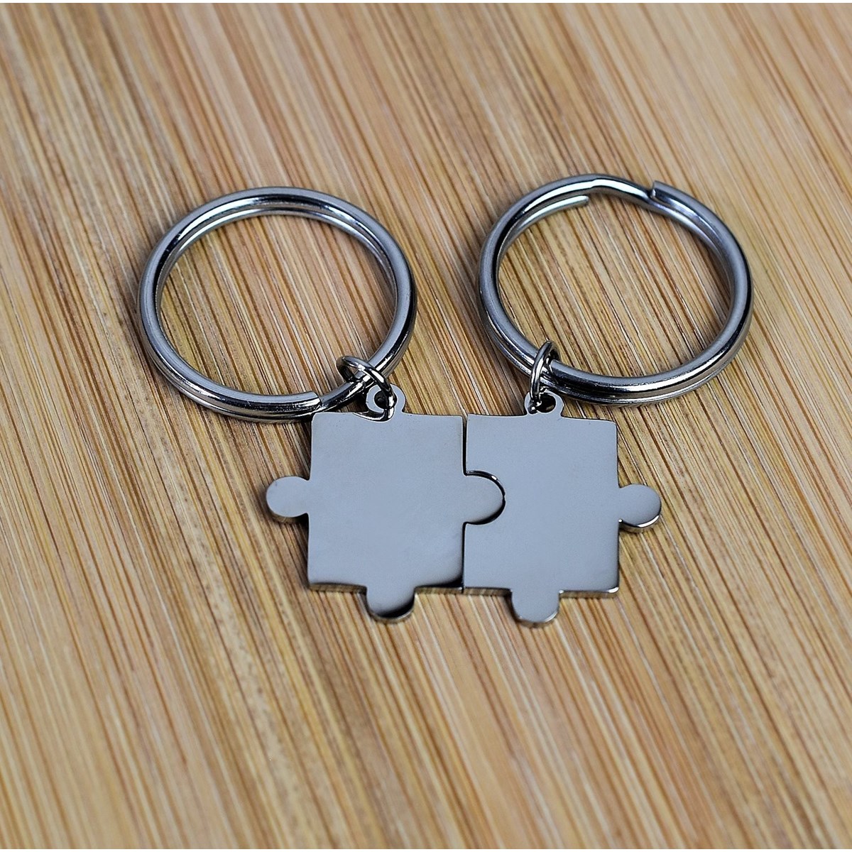 Porte-clés puzzle lot de 2 amitié couple acier - vue 3