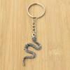 Porte-clés serpent argenté - vue V2