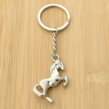 Porte-clés cheval argenté