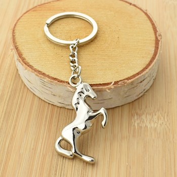 Porte-clés cheval argenté