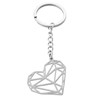 Porte-clés coeur origami acier - vue V1