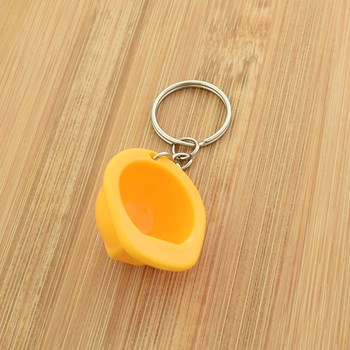 Porte-clés casque de chantier jaune sécurité construction