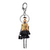 Porte-clés bijou de sac poupée mode articulée avec une jolie robe Couleur Doré - vue V1