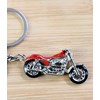 Porte-clés moto biker rouge et noir argenté - vue V3