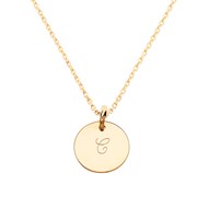 Collier en plaqué or 750 3 microns enfant médaille personnalisable 40 cm