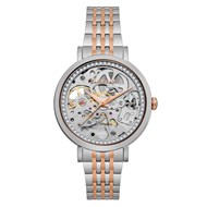 Montre automatique squelette strass bracelet acier NIGHTINGALE