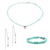 Collier, bracelet et boucles d'oreilles Lumia en pierres Amazonite - vue V1