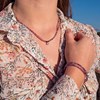 Collier, bracelet et boucles d'oreilles Lumia en pierres Améthyste - vue V4