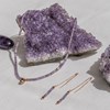 Collier, bracelet et boucles d'oreilles Lumia en pierres Améthyste - vue V5