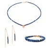Collier, bracelet et boucles d'oreilles Lumia en pierres Lapis-lazuli - vue V1