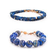 Bracelets Lumia et Kamelia en pierres lapis-lazuli
