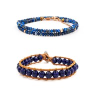 Bracelets Lumia et Facelia en pierres Lapis-lazuli