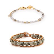 Bracelets Paloma et Facelia en pierres Labradorite