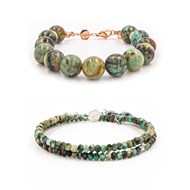 Bracelets Kamelia et Lumia en pierres Turquoise Africain