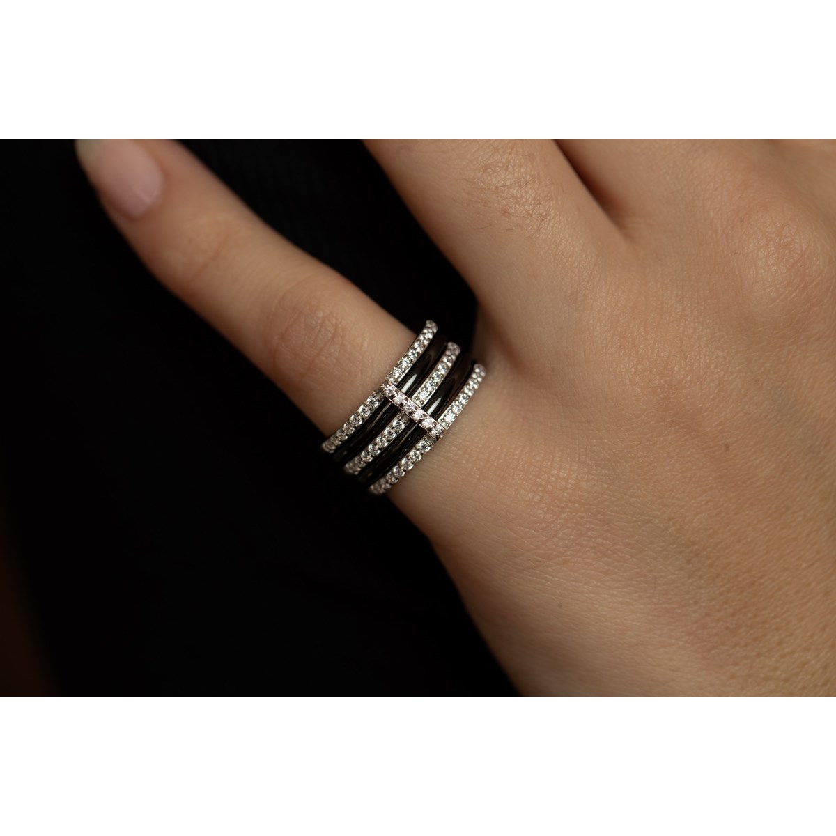 Bague Norah en Argent avec oxyde de zirconium blanc - vue 3