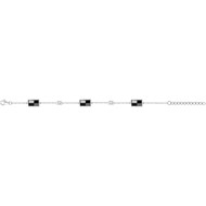 Bracelet souple multi-motifs Zoey en Argent avec oxyde de zirconium blanc