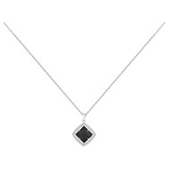 Collier mono-motif Lily en Argent avec oxyde de zirconium blanc