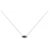 Collier mono-motif Aria en Argent avec oxyde de zirconium blanc - vue V1