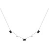 Collier multi-motifs Zoey en Argent avec oxyde de zirconium blanc - vue V1