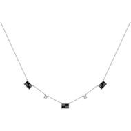 Collier multi-motifs Zoey en Argent avec oxyde de zirconium blanc