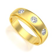 Alliance ADEN Homme Or 585 Jaune Diamants 5.6grs