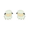 Boucles d'oreilles petit mouton émail coloré Argent 925 Rhodié - vue V1