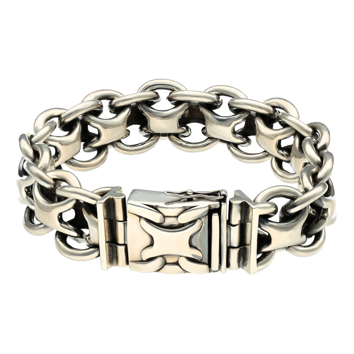 Gourmette Homme Bracelet Argent Rock Grand Modèle - vue 3