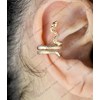 Clip d'oreille earcuff serpent Plaqué OR 750 3 microns - vue V3