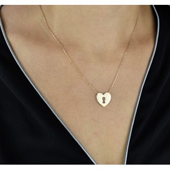 Sleutel tot mijn hart ketting 750 verguld 3 micron