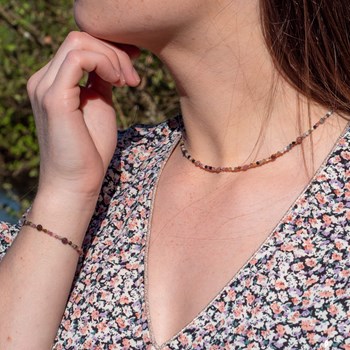 Collier et bracelet Paloma en pierres Tourmaline