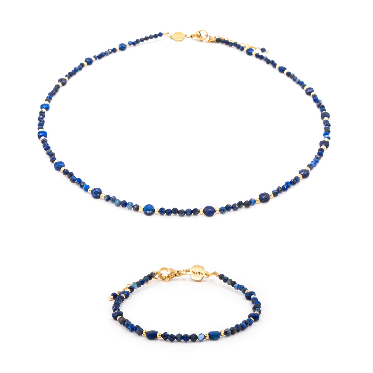 Collier et bracelet Paloma en pierres Lapis-lazuli