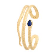 Manchette COLLECTION CONSTANCE SERPENTINE agathe bleu plaqué or