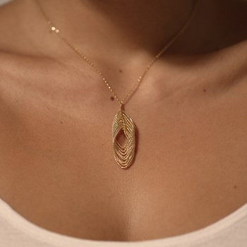 Collier Argent Doré Diamanté Allégro