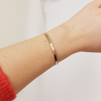 Vergulde kralenketting voor dames - ALLEEN JOU gravure