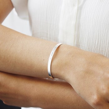 925 zilveren lint vrouw - gravure JE T'AIME