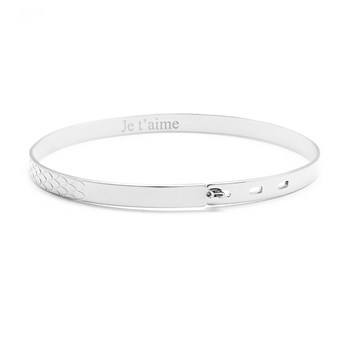 925 zilveren dameslintring - gravure JE T'AIME