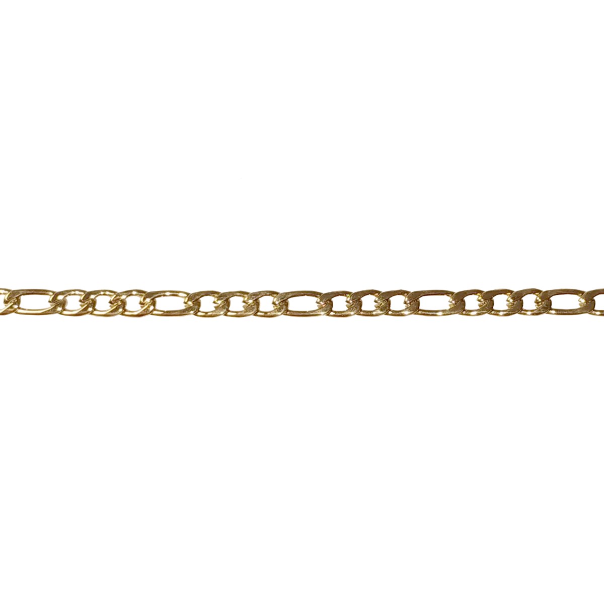 Bracelet chaîne en acier doré jaune 3mm