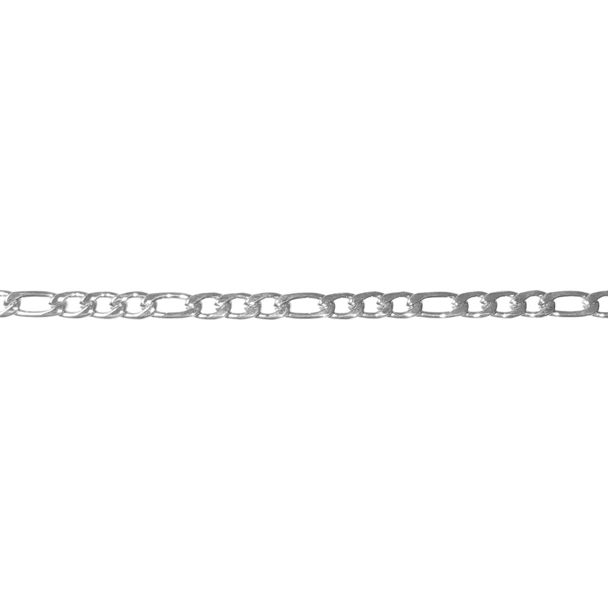 Bracelet chaîne en acier argenté 3mm
