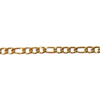 Bracelet chaîne en acier doré jaune 5mm