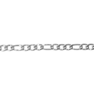 Bracelet chaîne en acier argenté 5mm