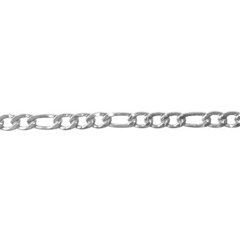 Bracelet chaîne en acier argenté 5mm