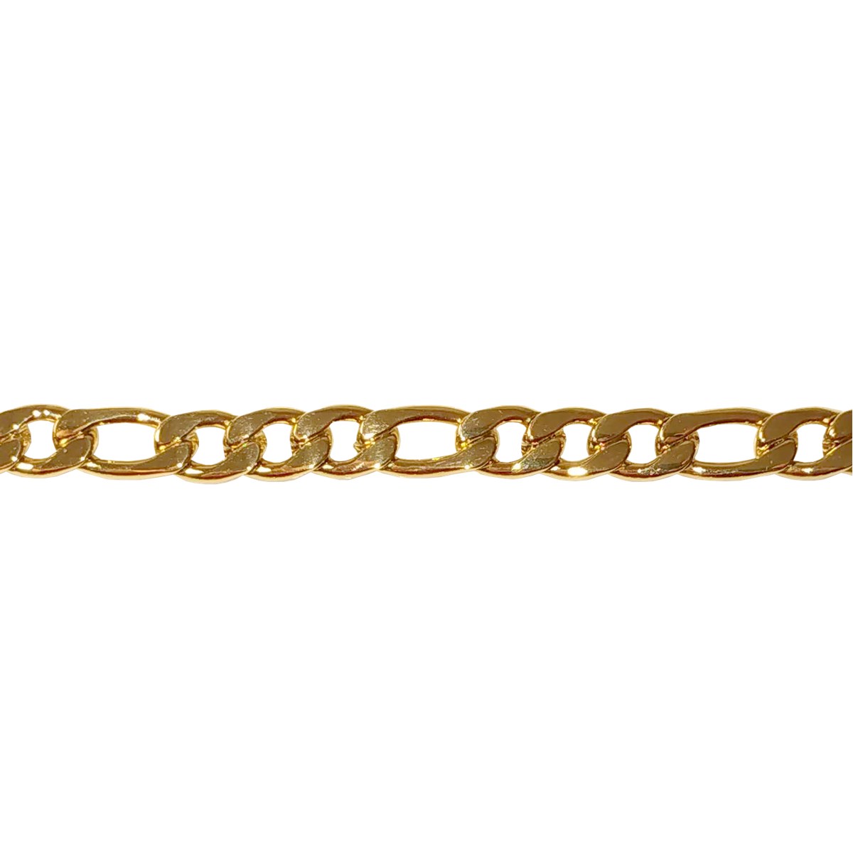 Bracelet chaîne en acier doré jaune 7mm