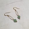 Boucles D'Oreilles Cunhatã Aventurine Argent 925 Doré - vue V2